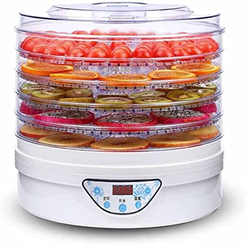 Deshidratador de alimentos, mini deshidratador multifunción de alimentos, máquina de frutas secas, para cecina, carne, hierbas, frutas, máquina secadora con temperatura digital, 5
