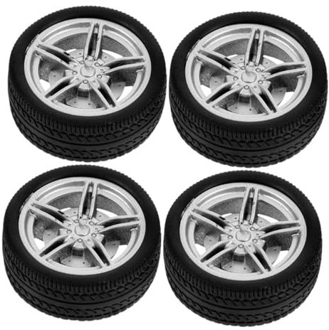 TOYANDONA 4stücke Gummiräder Auto Modell Räder Spielzeug DIY Bastelarbeiten Kinderautos Kleine Räder Für Kleinkinder Science Projekt