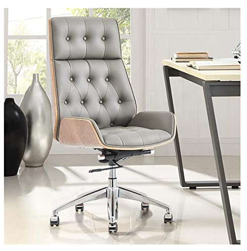 GSKDBCC Ergonomischer Executive Massage-Bürostuhl mit hoher Rückenlehne und dickem Kissen aus PU-Leder Chaser of Light