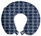 ABAKUHAUS Nautisch Reisekissen Nackenstütze 2er Pack, Bicolored Maritime Motiv Schaumstoff Reiseartikel für Flugzeug und Auto, 30x30 cm, Nachtblau und Weiß
