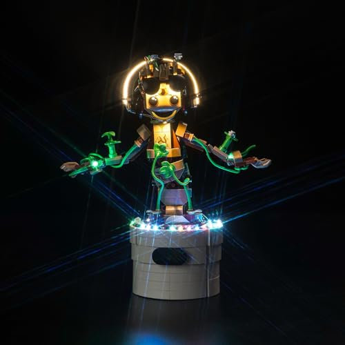 BrickBling Led Licht Set Kompatibel mit Lego Dancing Groot 76297 (Kein Modell), Dekorationsbeleuchtungsset Compatible with Lego 76297 Tanzender Groot Kreative Spielzeug - Standard Version