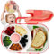 Kinder Snackbox mit Fächern und Deckel, Multifunktionale Baby Snack Spinner mit Tragbarem Box Set, Sicher Versiegelter Snackteller für Kleinkinder, Zuhause