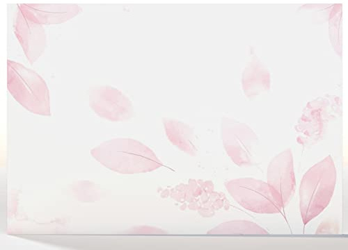 Schreibtischunterlage 25 Blatt DIN A2 – Pastel Leaves – Schutzleiste | Pastel Leaves | 25 Blatt, 80 g/m² | Schutzleiste + Kalenderblatt | Made in Germany