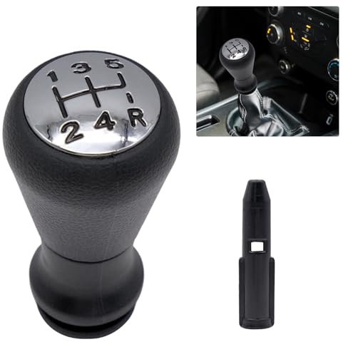 Cisolen Peugeot 5-Gang Schaltknauf, Manueller Auto Schalthebel mit Adapter für Peugeot 106 107 205 206 207 306 307 308 309 Citroen C1 C3 C4 Schaltknöpfe 5-Gang Schaltknauf Abdeckung Schalthebel Schal