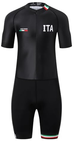 UGLY FROG Triathlon Herren Kurzarm MTB Body Trisuit Cycling Skinsuit mit Gel Pad für Schwimmen/Laufen/Radsport, Herren Elite Sleeveless Trisuit/Laufen/Radfahren