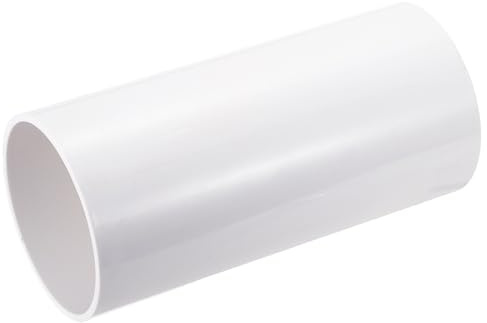 PATIKIL 120mm OD Straight Inline Duct Connector, PVC Plastic Dryer Hose Connector Pipe Fitting Adapter Coupling for Straight Pipe Systems DIY, White