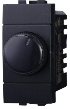 1 MODULO DIMMER, NERO, COMPATIBILE CON BTICINO LIVING, REGOLAZIONE 100W - 1000W, MODULI E FRUTTI 100% COMPATIBILI, MATERIALI DI ALTA QUALITA'
