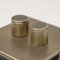 Antique Brass Straight Knurled Switches and Sockets (double light dimmer)