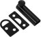 Lurrose Bathroom Door Lock Black Barn Door Latch Easy Install Slide Lock for Home Security for Bedroom High Security