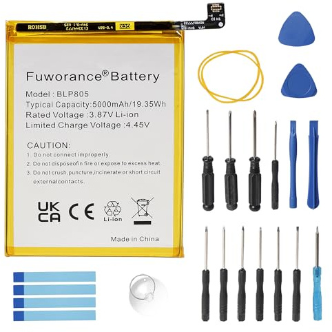 5000 mAh 3,87 V BLP805 Akku für Oppo A74 4G/A54 4G 5G / A16/A16s/A54S | A33/A93 5G/A53 4G/A53S/A32 Handy, wiederaufladbar, Ersatzakku Li-Ion + ein Werkzeugset