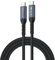 TECHGEAR USB 4 Gen 3 240W Charging Cable [2m] PD 3.1, 40Gbps, Ultra HD 8K/4K 60Hz Video Display, E-Mark Compatible with Thunderbolt 4/3, MacBook DELL XPS, Surface Pro, Docking, External SSD eGPU USB C