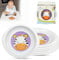 HOVUK Lot de 6 assiettes à manger pour enfants, assiettes pour tout-petits, autocollants peints zèbre, vaisselle pour enfants, aide à l'auto-alimentation, assiettes pour bébé – 22 cm