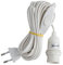 Bungalow - Kabel mit Fassung - für die Papiersterne 400 cm Kable - mit Schalter - E14