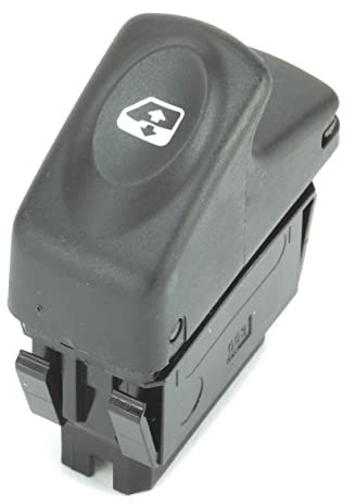 Taros Trade Interruptor De Elevalunas Delantero Single Con Conector De 5 Pin, Pulsador, ON-OFF, Negro