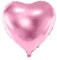 PartyDeco Palloncino Mylar Foil a Forma di Cuore Rosa Metallizzato Ø 45 cm