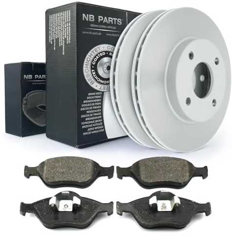 NB PARTS Bremsscheiben Bremsbeläge vorn 258 passend für Ford Courier Fiesta 4 5 Fusion Ka Mazda 2