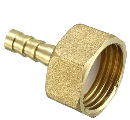sourcing map Manguera de Latón Adaptador de Conector para Conexión de Manguera de 6 Mm de Púas x 1/2 Pt Tubo Hembra
