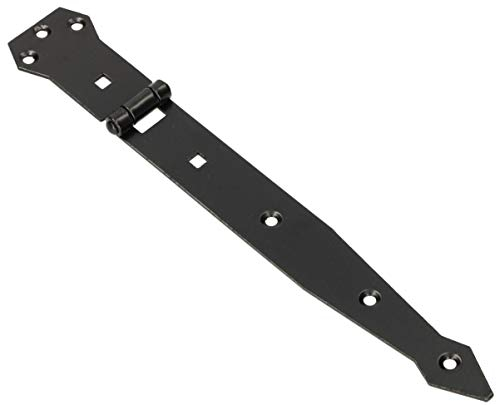 KOTARBAU® 2er Set Werfgehänge 250 mm Türband Torscharnier Pulverbeschichtet Ladenband Kreuzgehänge Türscharnier Band Scharnier Schwarz Rostfrei Top