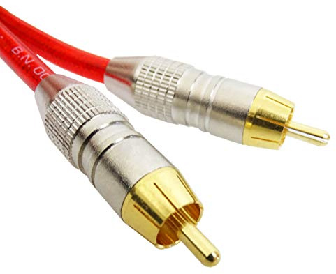 Rode Cinch-Kabel RCA HiFi Anschlusskabel 2X Stecker Rot 3m