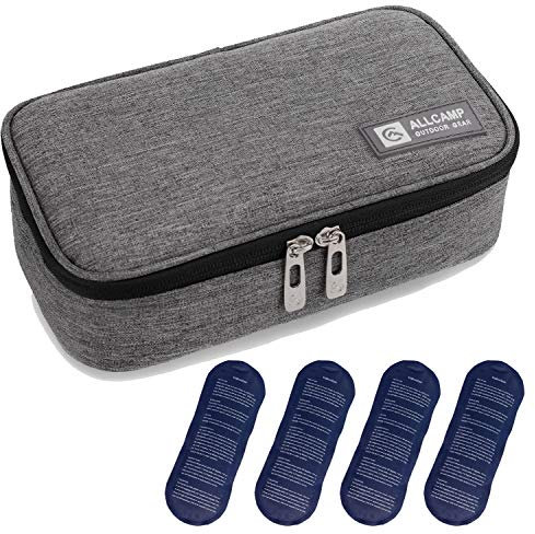 ALLCAMP Insulinreisetasche für Diabetiker Organisieren Medikamente für 24 Stunden mit Kühlakkus