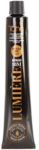 Tahe Tinte 10 Minutos Lumière Express para una cobertura total de canas, 100 ml (5.3 Castaño claro dorado)
