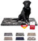 HS-Hundebett® Hundedecke XL (95x135 cm) – Wendbar & gemütlich Dank 3 cm Füllung – Perfekt fürs Sofa, Auto & Hundebox – Pfote Anthrazit, Made in DE