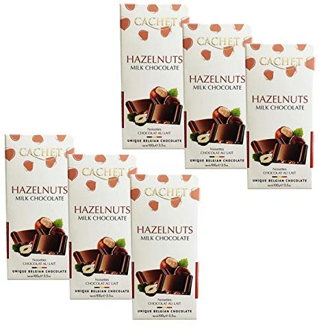 Lot 6x Chocolat lait noisettes - Cachet - tablette 100g