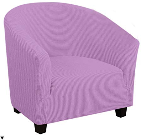 JHLD Sesselschoner, Jacquard Sesselüberwurf Elastische Spandex Sesselbezug Sesselhusse Sofabezug Für Cafe Bar-Helles Lila-Clubsessel