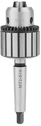 Drill Chuck,1-13mm Capacity Carbide Steel MT2-B16 Arbor Key Type Drill Chuck Mini Lathe Tool