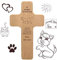 Katzenkreuz mit individueller Gravur - Name, Spruch, Motiv - Holzkreuz für Katze oder Kater als Katzenschild, Grabkreuz für verstorbene Samtpfoten, Gedenktafel, Trauergeschenk, Grabdeko