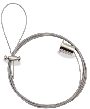 Kit de suspension stabilisateur pour barres de douche avec câble en acier inoxydable, peut être raccourci individuellement - Longueur : 1500 mm