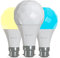 Nanoleaf Essentials Glühbirne, 3 Smarten RGBW B22 LED Lampen - Thread & Bluetooth 16 Mio. Farben LED Lampen, Musik und Bildschirm Sync, Funktioniert mit Google Home Apple, für Deko und Gaming