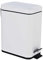 PEDAL BIN BATHROOM 5L SLIM RECTANGULAR REMOVABLE BUCKET WASTE DUST SLIMLINE EASY TO CLEAN 5 LITRE TOILET STAINLESS STEEL (White)
