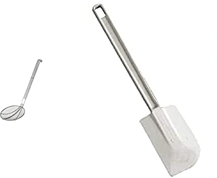 De Buyer -2601.14N -araignee a friture en Fil INOX 14 cm & 891.24N -spatule Maryse Patisserie L.25 cm