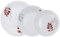 Bormioli WHITE MOON - Servizio da tavola 18 pezzi Botanica Rossa
