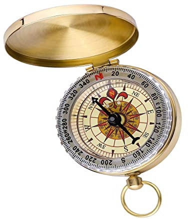 Camping Kompass, Retro Kompass Tragbarer Kompass Navigation Tools mit für Camping Wandern Outdoor Aktivitäten