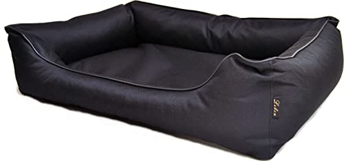 Lebon - Hundebett Paula Plus Schwarz - Orthopädisch - 3 Größe - 80 cm - 100cm - 120cm -Mit Reißverschluss und waschbar - Pflegeleicht - Schmutz - und Wasserabweisend (XL)