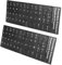 Tastatur kleber französisch, 2 Stück Tastatur-Aufkleber Ersatz für französische Tastaturbuchstaben, schwarzer Hintergrund mit weißen Buchstaben für Computer Laptop