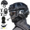 WLXW FAST SF Full Protection Tactical Helmet Set,with Airsoft Headset&Three Lenses Goggle&Tactical Mask,for Paintball Wargame Military Set,Black
