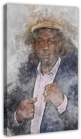 Leinwandbild 30 * 50cm Lennox Lewis Boxer Action Canvas Wandkunst Wohnzimmer Poster Schlafzimmer Dekor Malerei Kein Rahmen