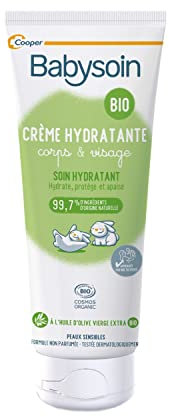 BABYSOIN - Crème hydratante CERTIFIÉE BIO - Soin hydratant - Corps et Visage - Sans parfum - 200 ml