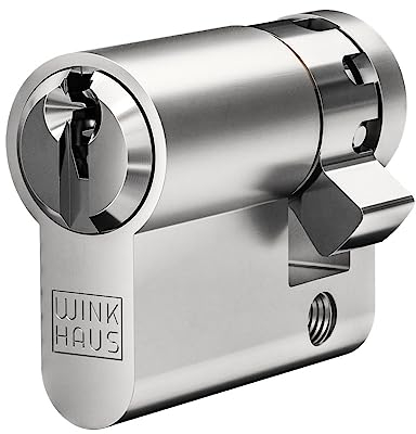 WINKHAUS keyTec VSX Halbzylinder | Tür-Zylinder Schließzylinder mit Anbohrschutz & Pickingschutz | Patentschutz | 5 Neusilber-Schlüssel und Sicherungskarte | Gleichschließung | Länge: 30 mm