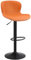 Youhauchair Taburetes Altos de Cocina, Taburete de Bar Regulable en Altura en Cuero PU, Taburete Alto con Respaldo y Reposapiés, Taburete Cocina Giratorio, Moderno, Naranja