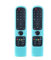2pcs Fernbedienungshülle Kompatibel mit LG MR24GA MR23GA MR22GA MR22GN MR21GA MR21GC OLED QNED Smart TV Remote,Silikon-Fernbedienungshülle für LG Magic 2024 (2pcs Leuchtendes Blau)