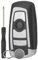 4 Knöpfe Auto Schlüssel Smartkey Gehäuse passend für BMW F10 F11 F20 F25 F30 F31 F80 E84 Schlüssel gehäuse mit Schraubendreher und Schlüsselring CR2450 Batterie（silbrig Umrandung）