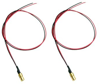 Línea roja de 650 nm Mini módulo láser Módulo de grupo láser industrial distancia focal ajustable (4 mm) (2 paquetes)