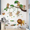COVPAW Wandtattoo Affen Dschungel Löwe Schaukel Reben Wandaufklebe Kinderzimmer Affen Baum Wald Tier Wandsticker Babyzimmer Schlafzimmer Wanddeko