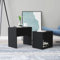 Tidyard Coffee Table Set, Nest of 2 Side Tables Bedside Tables Morden Sofa Table, for Living Room, Bedroom or Office Black 48x30x45 cm Chipboard