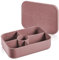 KLIPPSI® Lunchbox Large-5 Fächer Brotdose Vorratsdosen aus Platin Silikon reißfest, hitze-kältebeständig, auslaufsicher, spülmaschinengeeignet (rosa)