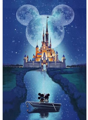 Chilliyin 5D Diamond Painting Kits for Adults Beginners,Castle Diamond Art Kits DIY Full Round Drill Diamond Dot Gem Art Kits for Adults,Crafts for Decor 12x16 Inch